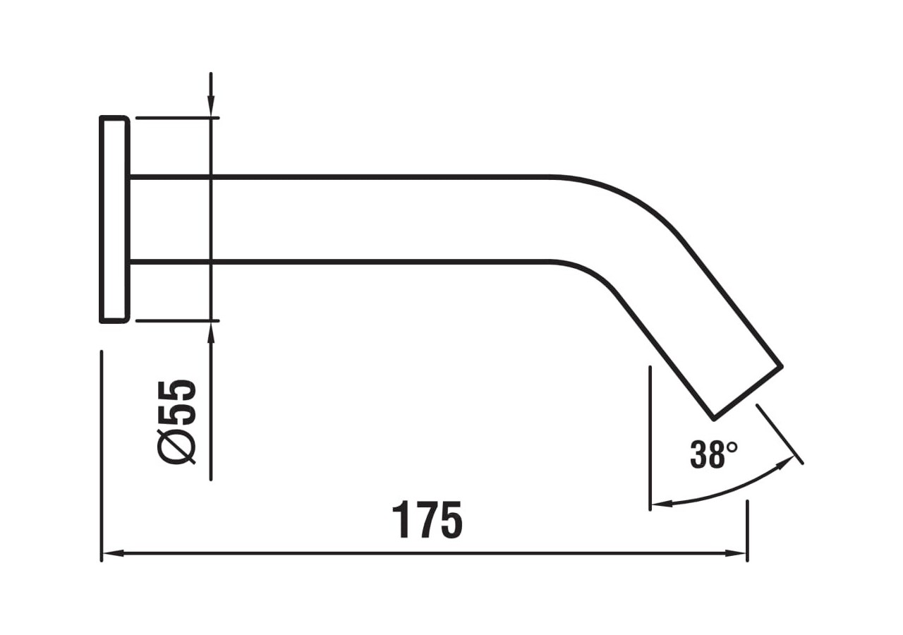 Bec mural 175 mm Kartell - H3713300820601 - Laufen