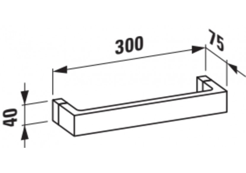 Porte-serviettes 'Rail' 300 mm plastique Kartell Transparent cristal - H3813300840001 - Laufen