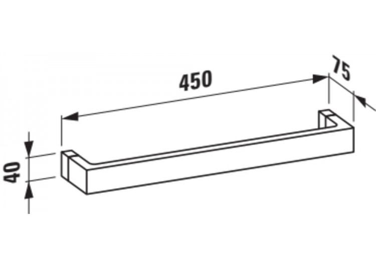Porte-serviettes 'Rail' 450 mm plastique Kartell Vert émeraude - H3813310920001 - Laufen 2