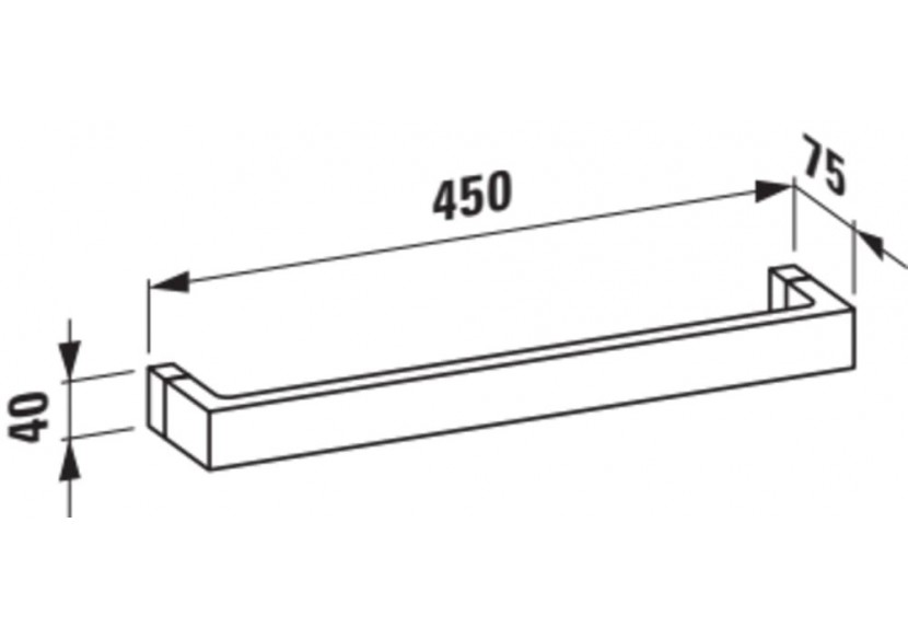 Porte-serviettes 'Rail' 450 mm plastique Kartell Vert émeraude - H3813310920001 - Laufen