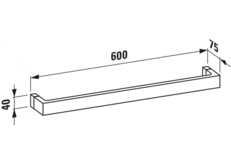 Porte-serviettes 'Rail' 600 mm plastique Kartell Transparent cristal - H3813320840001 - Laufen 2