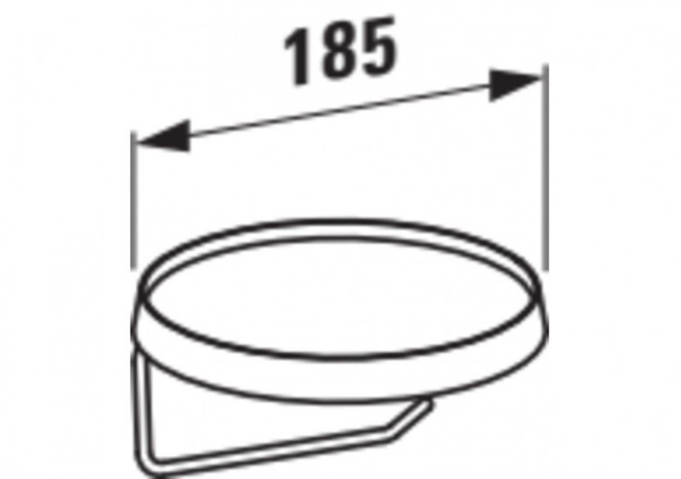 Porte-papier diamètre 185 mm avec tablette 'disc' transparent cristal Kartell Chromé - H3843320040001 - Laufen 2