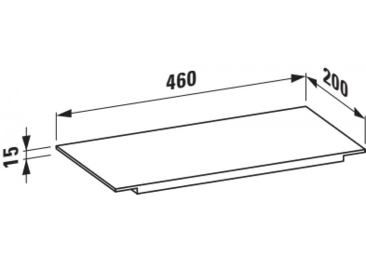 Tablette pour lavabo plastique Kartell Transparent cristal 460 x 200 x 15 mm - H3853310840001 - Laufen 2