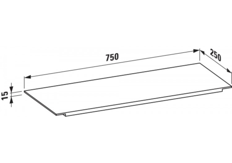 Tablette pour baignoire plastique Kartell Transparent cristal 750 x 250 x 15 mm - H3853320840001 - Laufen 2