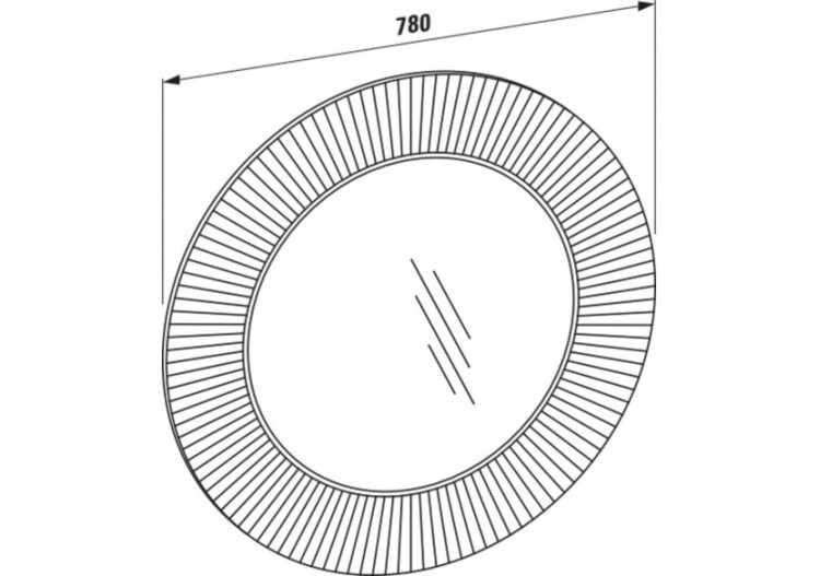 Miroir 'All saints' plastique Kartell Argent 780 x 40 x 780 mm - H3863310860001 - Laufen 2