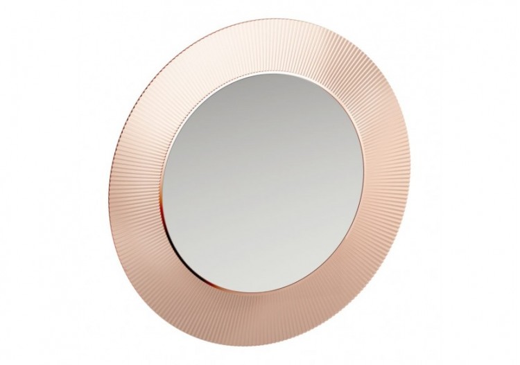 Miroir 'All saints' avec éclairage LED indirect plastique Kartell Rose poudré 780 x 40 x 780 mm - H3863330930001 - Laufen