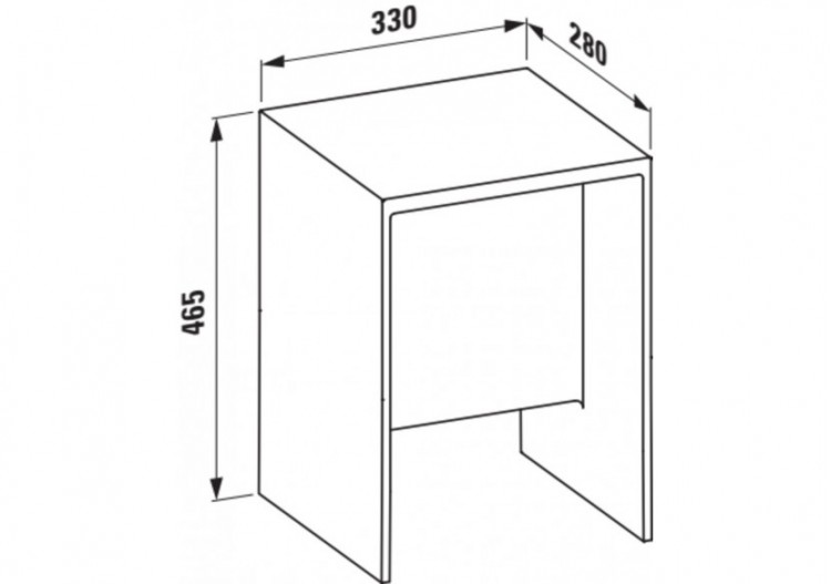 Tabouret 'Max Beam' plastique Kartell Rose poudré - H3893300930001 - Laufen 2