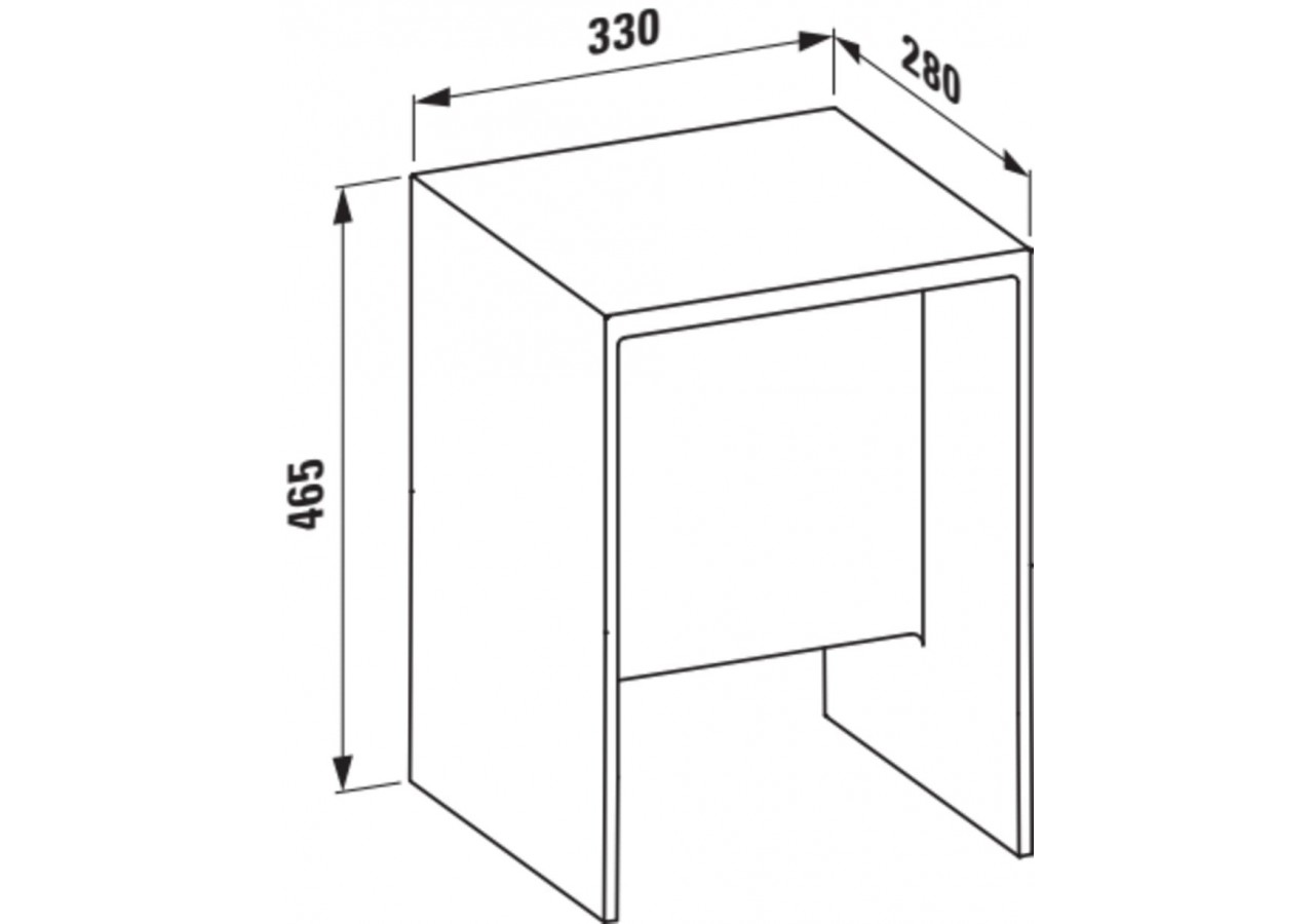 Tabouret 'Max Beam' plastique Kartell Rose poudré - H3893300930001 - Laufen