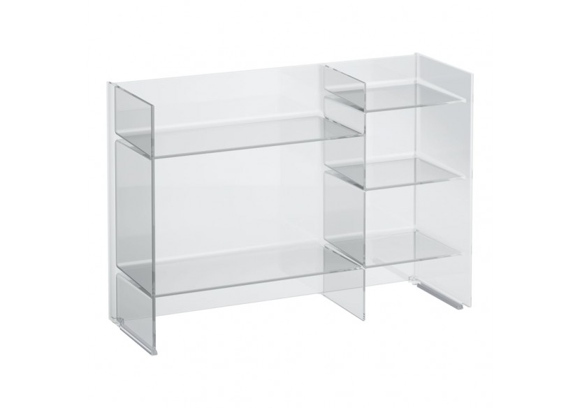 Étagère 'Sound-rack' plastique Kartell Transparent cristal 750 x 260 x 530 mm - H3893310840001 - Laufen