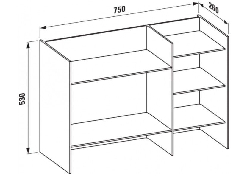 Étagère 'Sound-rack' plastique Kartell Vert émeraude 750 x 260 x 530 mm - H3893310920001 - Laufen