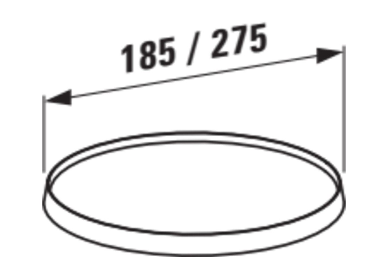 Disque plastique de couleur pour tablette ronde et porte-papier Kartell Fumé 275 x 275 x 15 mm - H3983350850021 - Laufen
