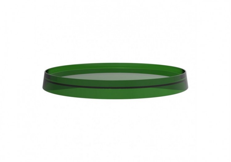 Disque plastique de couleur pour tablette ronde et porte-papier Kartell Vert émeraude - H3983350920021 - Laufen