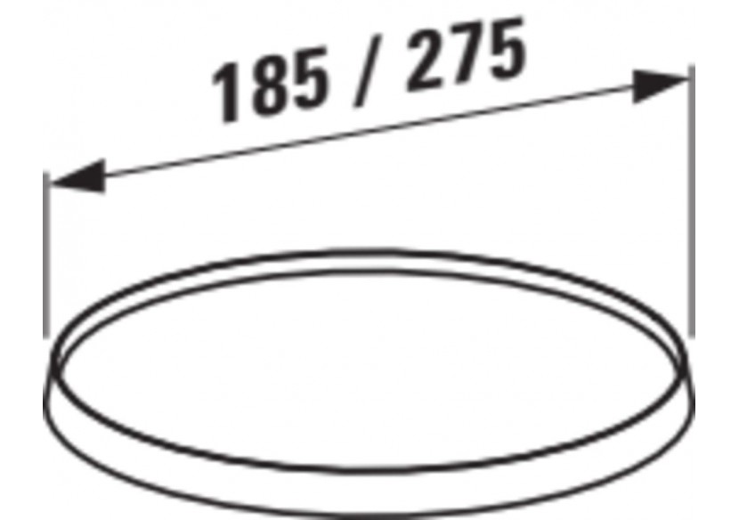 Disque plastique de couleur pour tablette ronde et porte-papier Kartell Rose poudré - H3983350930021 - Laufen