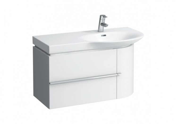 Meuble sous lavabo 1 tiroir 1 porte Case Blanc brillant 840 x 375 x 450 mm - H4015010754751 - Laufen