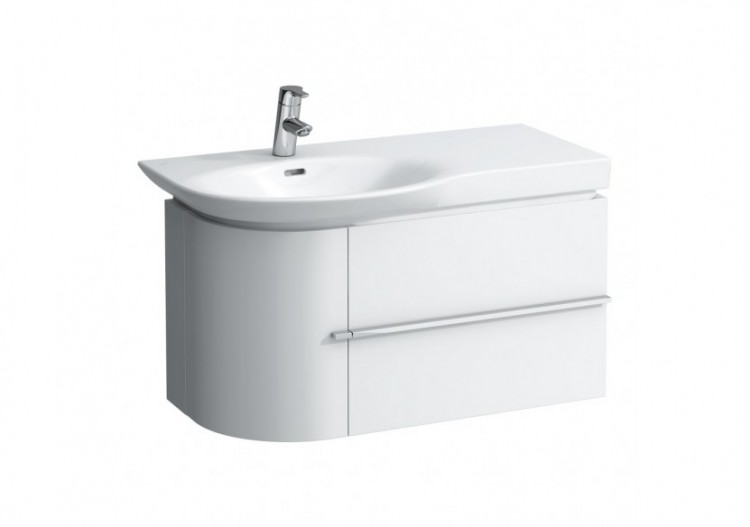 Meuble sous lavabo 2 tiroirs 1 porte Case Blanc 840 x 375 x 450 mm - H4015320754631 - Laufen