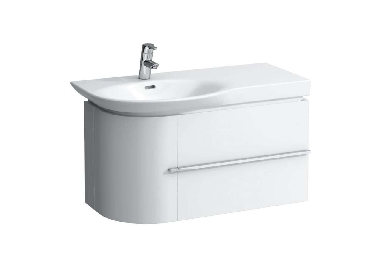 Meuble sous lavabo 2 tiroirs 1 porte Case Chêne blanchi texturé 840 x 375 x 450 mm - H4015320755191 - Laufen