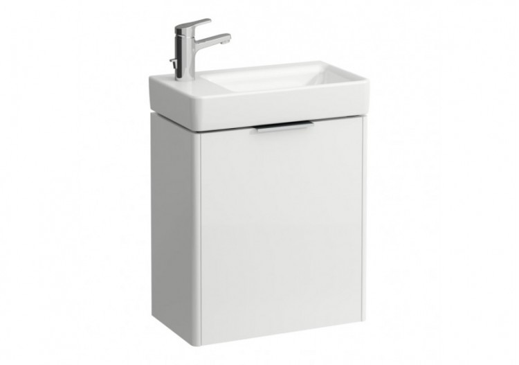 Meuble sous lavabo 1 porte Base Blanc brillant 470 x 265 x 530 mm - H4021011102611 - Laufen