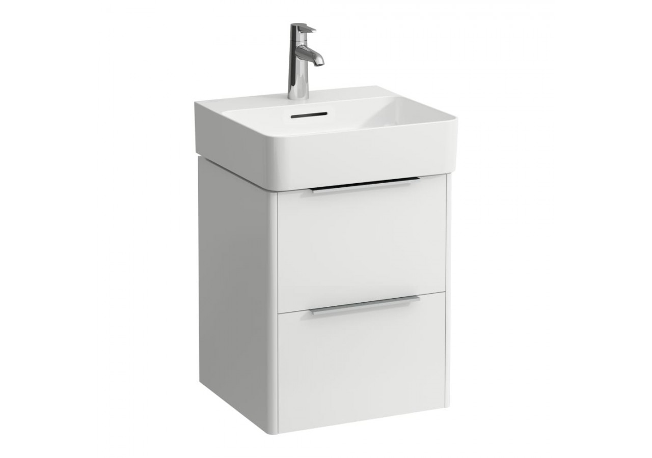Meuble sous lavabo 2 tiroirs Base Blanc brillant 435 x 390 x 530 mm - H4021321102611 - Laufen
