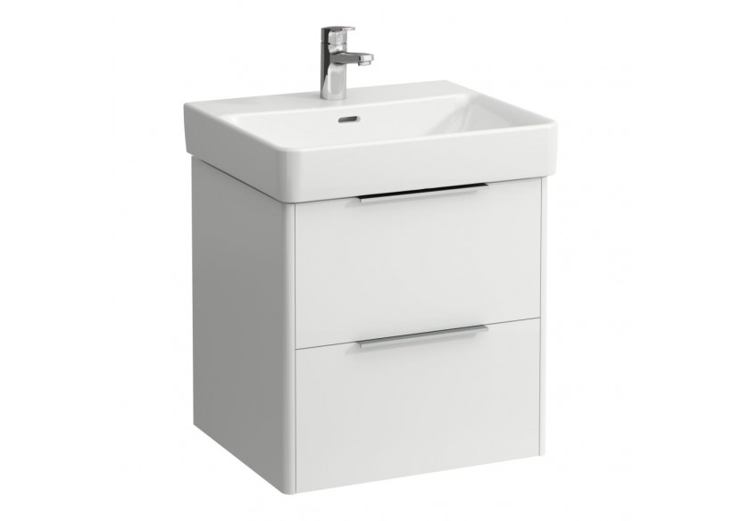 Meuble sous lavabo 2 tiroirs Base Blanc brillant 520 x 440 x 530 mm - H4021721102611 - Laufen