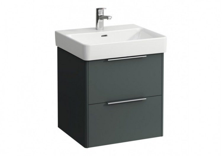 Meuble sous lavabo 2 tiroirs Base Gris signalisation 520 x 440 x 530 mm - H4021721102661 - Laufen