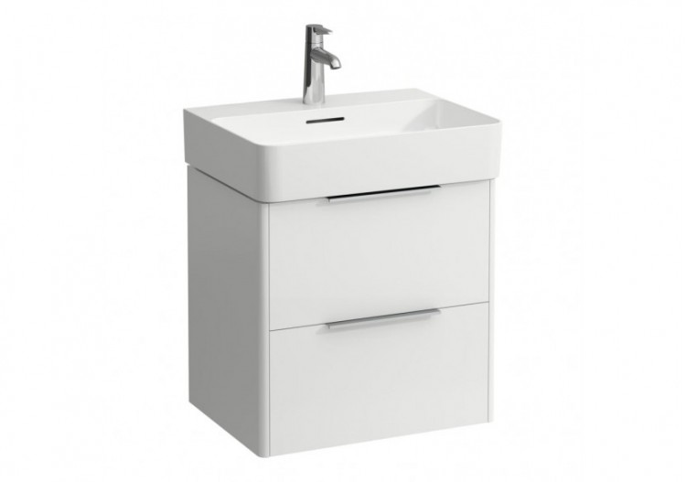Meuble sous lavabo 2 tiroirs Base Blanc brillant 530 x 390 x 530 mm - H4021921102611 - Laufen