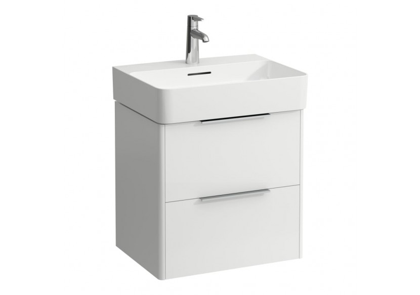 Meuble sous lavabo 2 tiroirs Base Blanc brillant 530 x 390 x 530 mm - H4021921102611 - Laufen