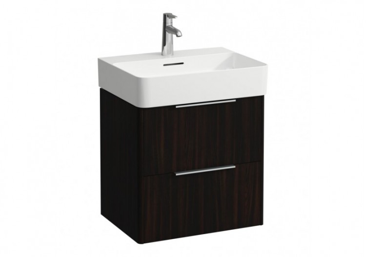 Meuble sous lavabo 2 tiroirs Base Orme foncé 530 x 390 x 530 mm - H4021921102631 - Laufen