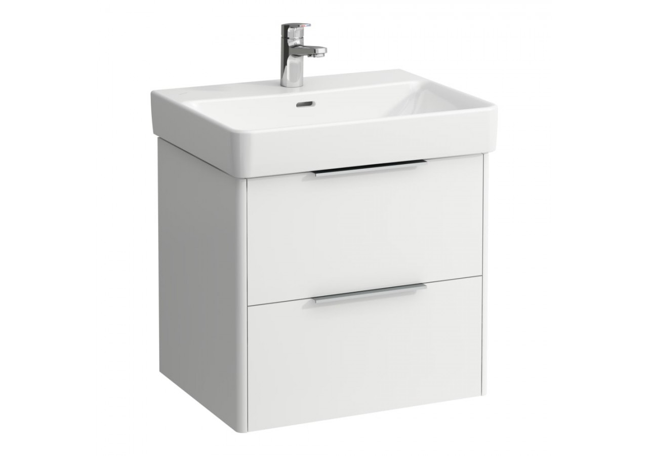 Meuble sous lavabo 2 tiroirs Base Blanc mat 570 x 440 x 530 mm - H4022321102601 - Laufen