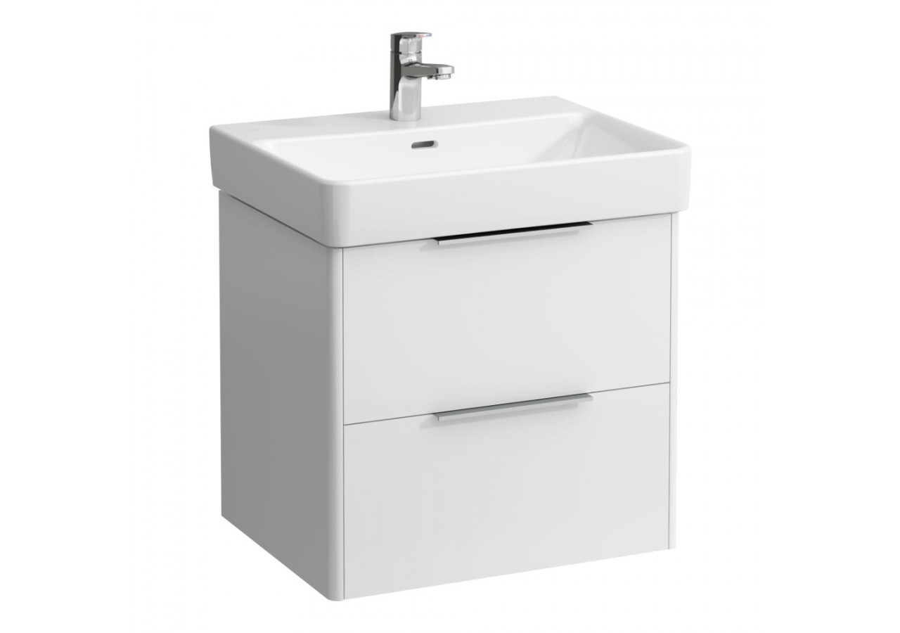 Meuble sous lavabo 2 tiroirs Base Blanc brillant 570 x 440 x 530 mm - H4022321102611 - Laufen
