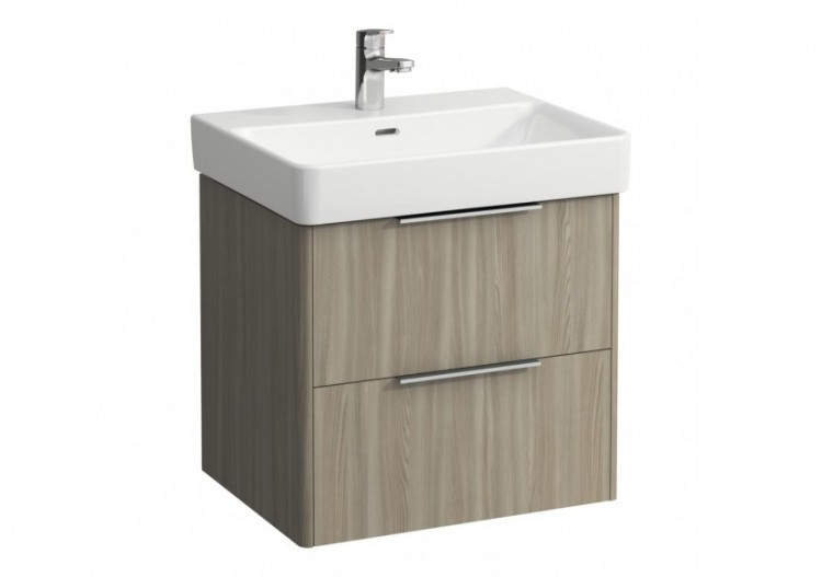 Meuble sous lavabo 2 tiroirs Base Orme clair 570 x 440 x 530 mm - H4022321102621 - Laufen