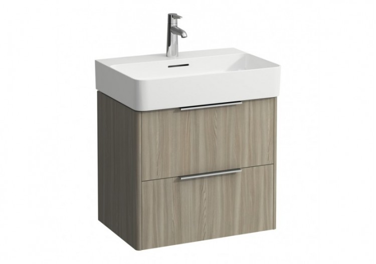 Meuble sous lavabo 2 tiroirs Base Orme clair 585 x 390 x 530 mm - H4022521102621 - Laufen