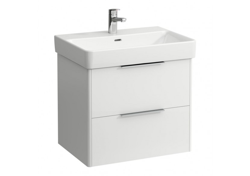 Meuble sous lavabo 2 tiroirs Base Blanc brillant 615 x 440 x 530 mm - H4022921102611 - Laufen