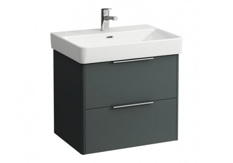 Meuble sous lavabo 2 tiroirs Base Gris signalisation 615 x 440 x 530 mm - H4022921102661 - Laufen