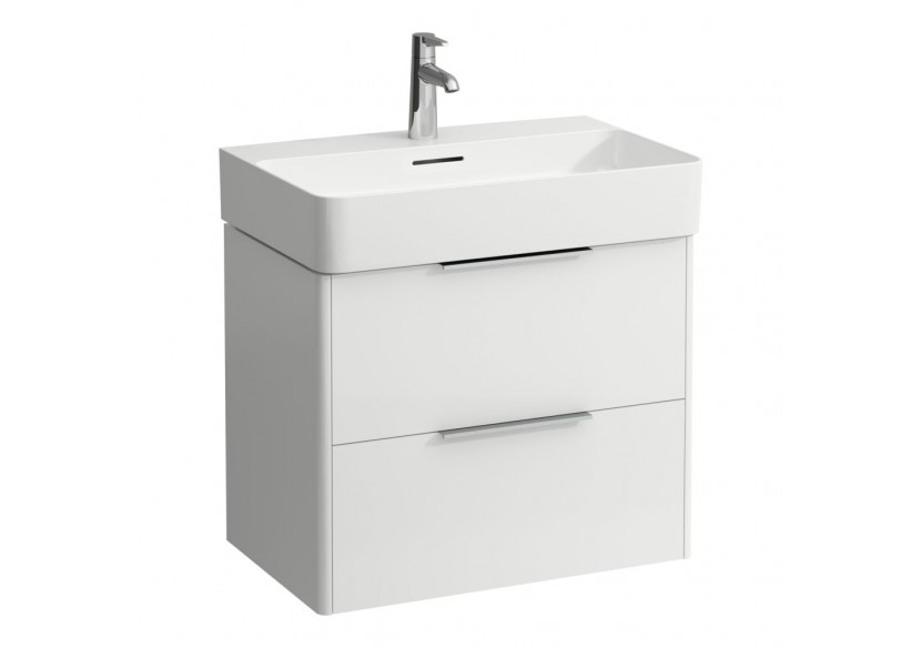 Meuble sous lavabo 2 tiroirs Base Blanc brillant 635 x 390 x 530 mm - H4023121102611 - Laufen