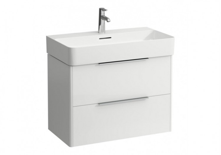 Meuble sous lavabo 2 tiroirs Base Blanc brillant 735 x 390 x 530 mm - H4023521102611 - Laufen