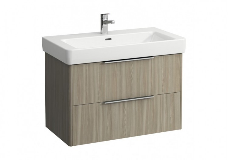 Meuble sous lavabo 2 tiroirs Base Orme clair 810 x 440 x 530 mm - H4023921102621 - Laufen