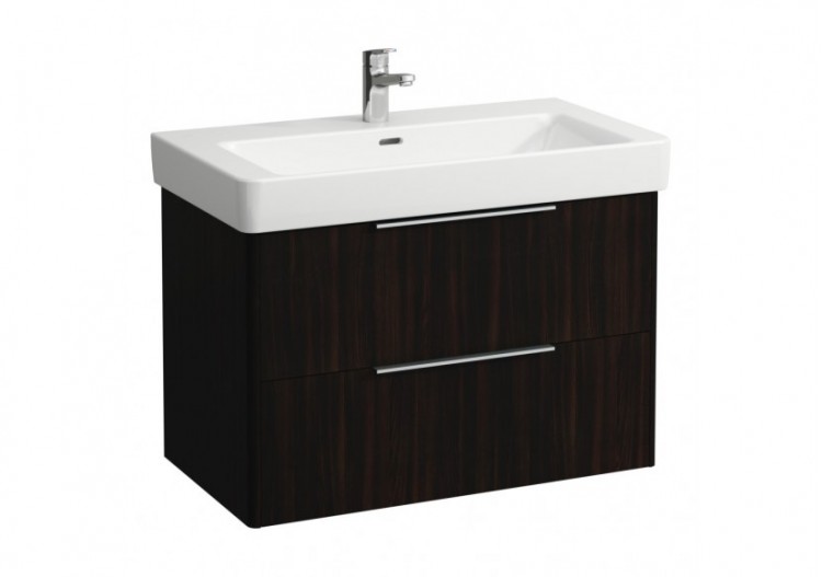 Meuble sous lavabo 2 tiroirs Base Orme foncé 810 x 440 x 530 mm - H4023921102631 - Laufen