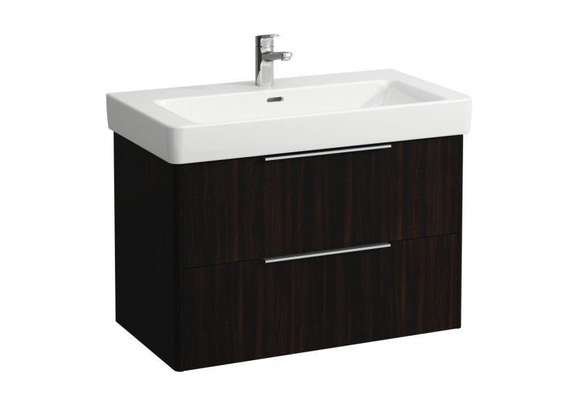 Meuble sous lavabo 2 tiroirs Base Orme foncé 810 x 440 x 530 mm - H4023921102631 - Laufen