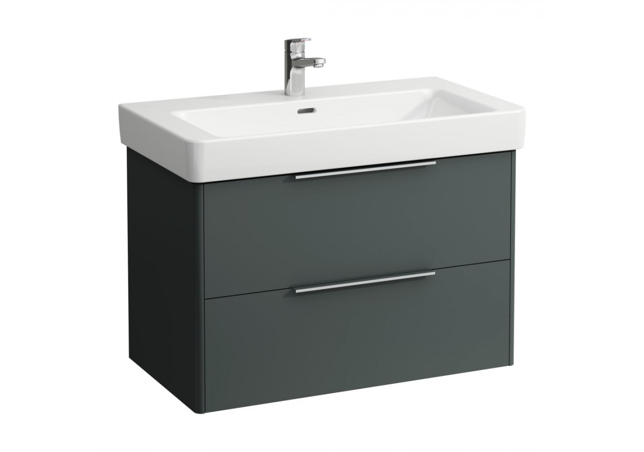 Meuble sous lavabo 2 tiroirs Base Gris signalisation 810 x 440 x 530 mm - H4023921102661 - Laufen
