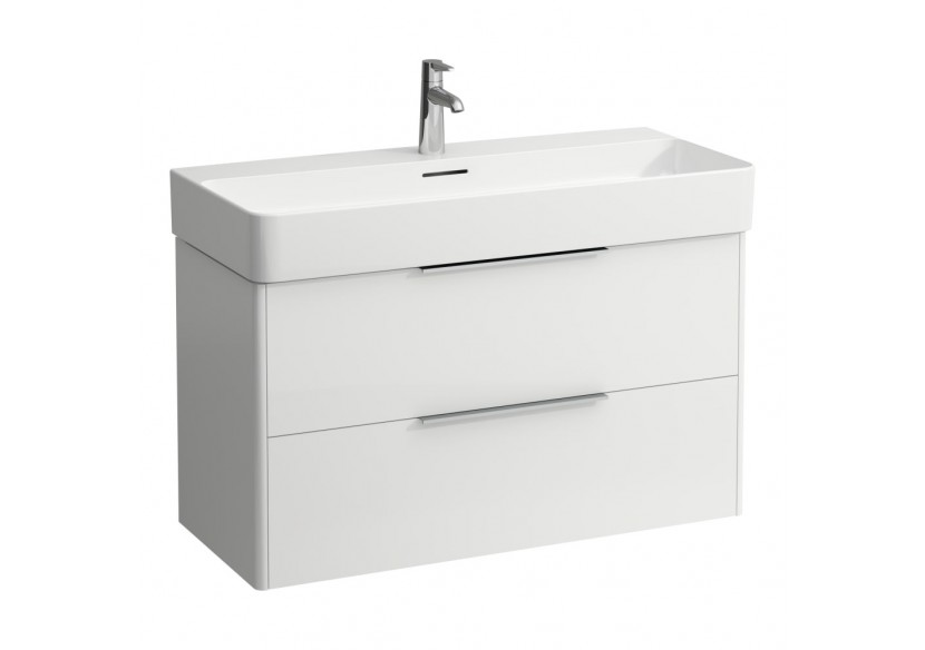 Meuble sous lavabo 2 tiroirs Base Blanc brillant 930 x 390 x 530 mm - H4024121102611 - Laufen