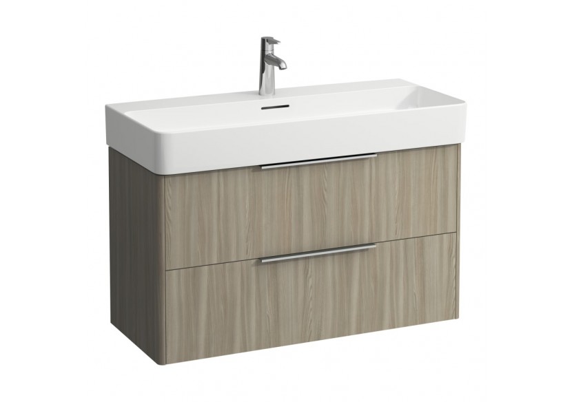 Meuble sous lavabo 2 tiroirs Base Orme clair 930 x 390 x 530 mm - H4024121102621 - Laufen
