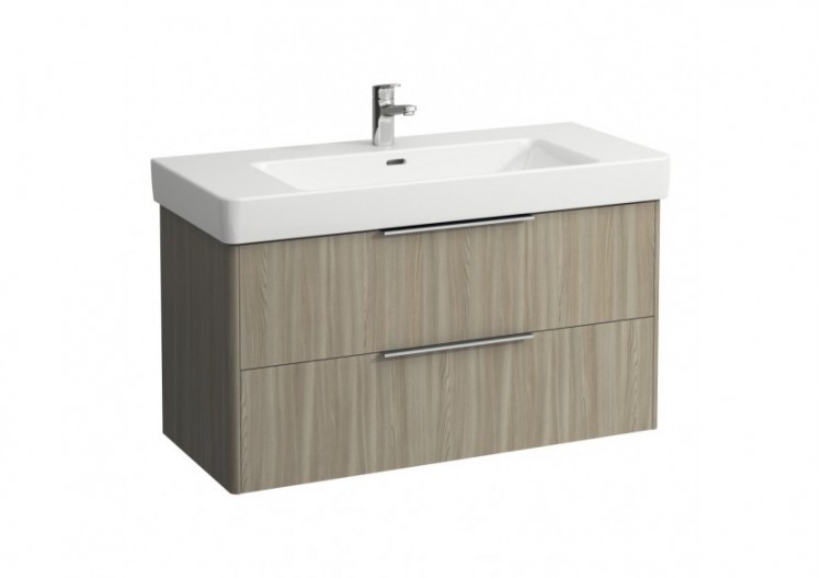 Meuble sous lavabo 2 tiroirs Base Orme clair 1010 x 440 x 530 mm - H4024521102621 - Laufen
