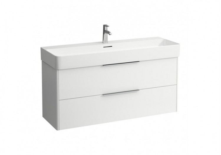 Meuble sous lavabo 2 tiroirs Base Blanc mat 1180 x 390 x 530 mm - H4024721102601 - Laufen