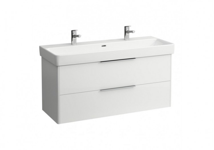 Meuble sous lavabo 2 tiroirs Base Blanc brillant 1160 x 440 x 530 mm - H4024921102611 - Laufen