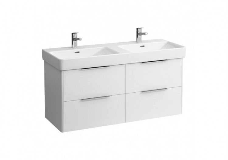 Meuble sous lavabo 4 tiroirs Base Blanc brillant 1160 x 440 x 530 mm - H4024941102611 - Laufen