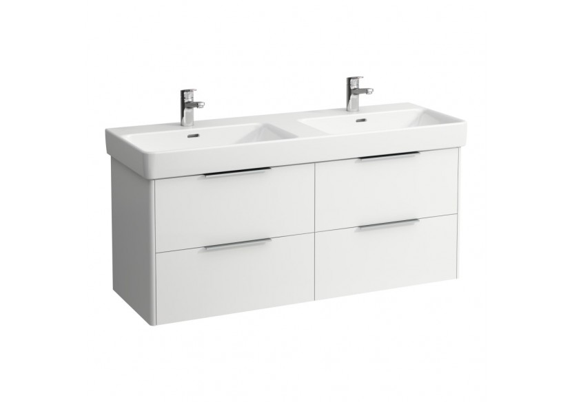 Meuble sous lavabo 4 tiroirs Base Blanc mat 1260 x 440 x 530 mm - H4025141102601 - Laufen