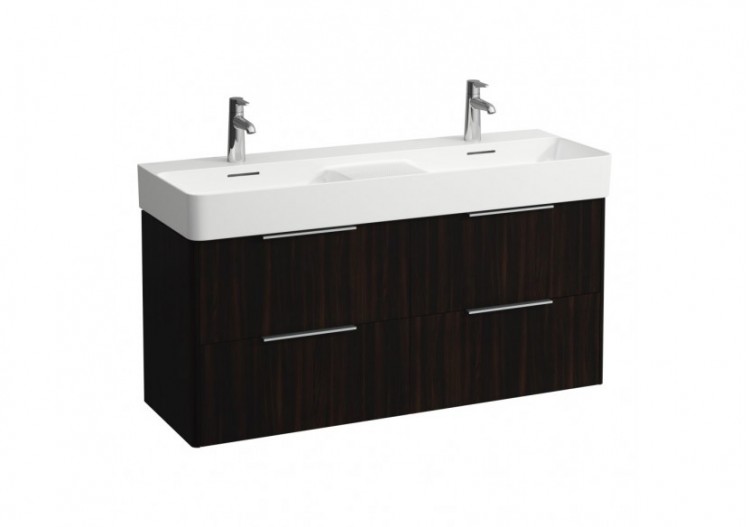 Meuble sous lavabo 4 tiroirs Base Orme foncé 1180 x 390 x 530 mm - H4025341102631 - Laufen