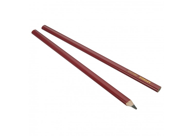 CRAYON DE CHARPENTIER 30CM - CORPS ROUGE - STHT1-72997 - Stanley 2