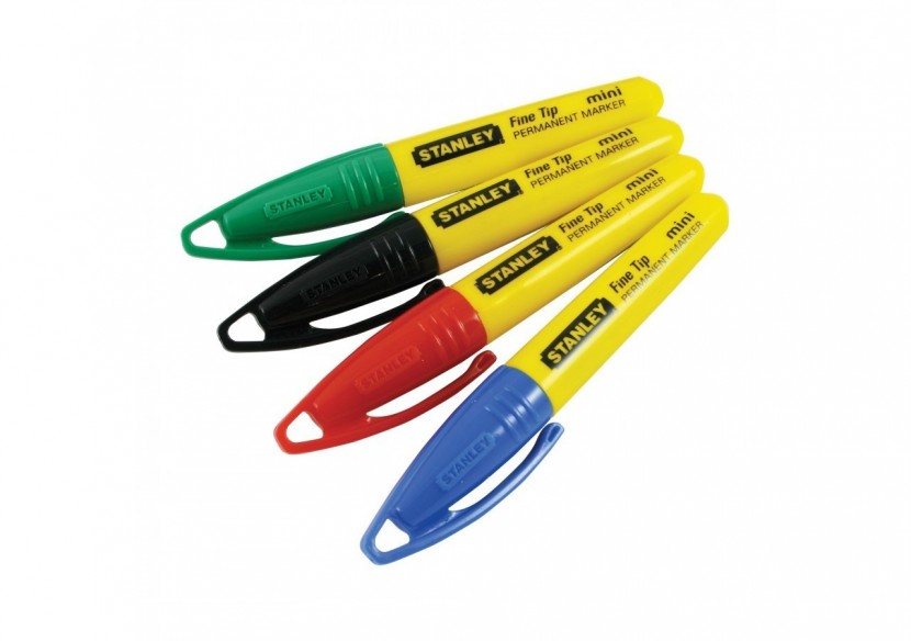 MARQUEUR MINI POINTE FINE - 4 COULEURS - CARTE 4PCS - 2-47-329 - Stanley