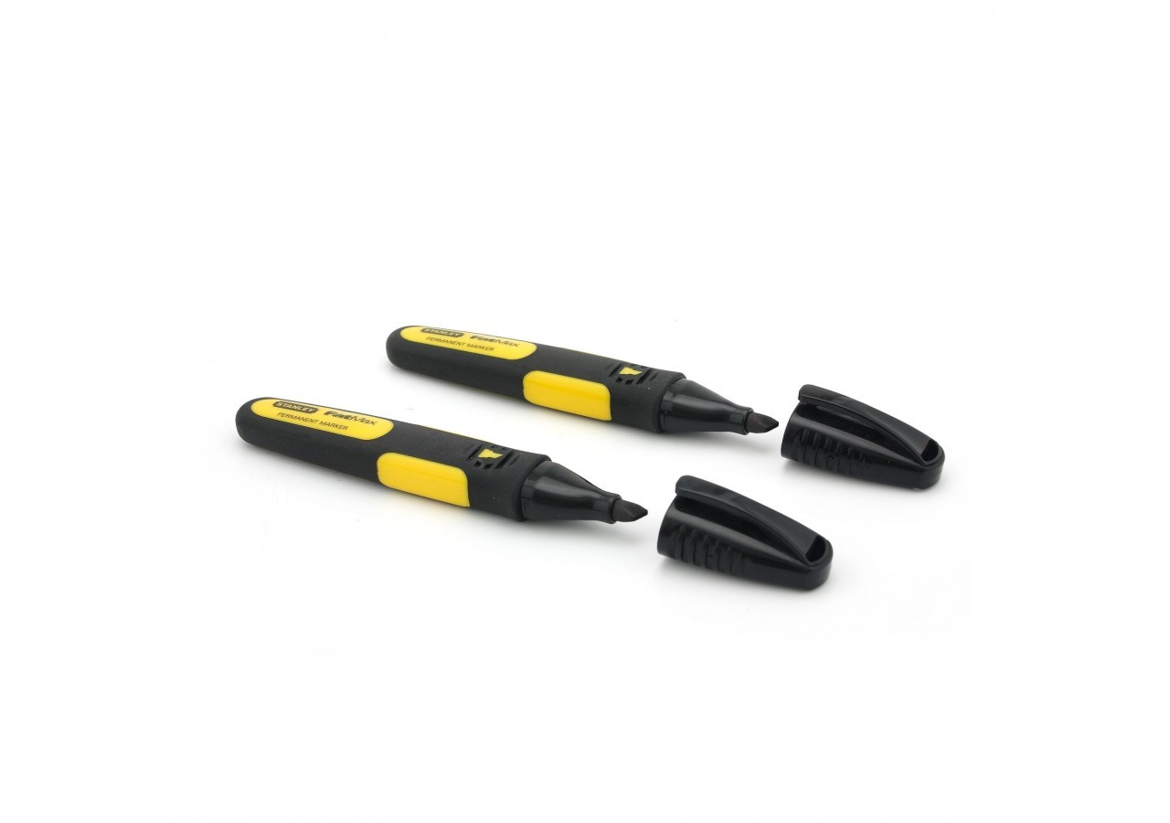 MARQUEUR NOIR POINTE LARGE BISEAUTEE - PRÉSENTOIR DE 16 CARTES DE 2PCS - FATMAX - 9-47-314 - Stanley